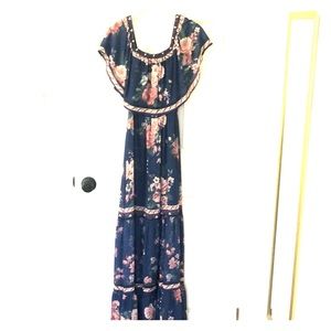 Off the shoulder floral maxi dress